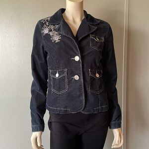 Su Cal, embroidered, corduroy jacket. Size M